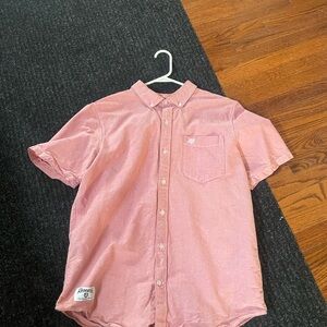 LRG Men's Casual Pink Button-Down Shirt